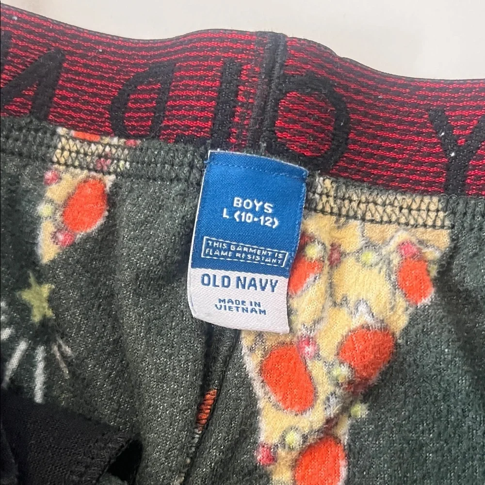 Old Navy Kids Black Pizza-Print Jogger pajama pants
